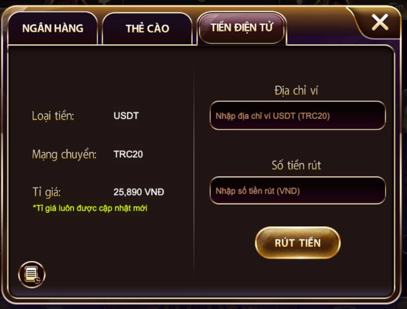 Hướng Dẫn Rút Tiền Sunwin - Rút Nhanh, Không Lỗi, Tiền Về Ngay! 6 Cách Rút Tiền Sunwin Bằng USDT (Crypto)