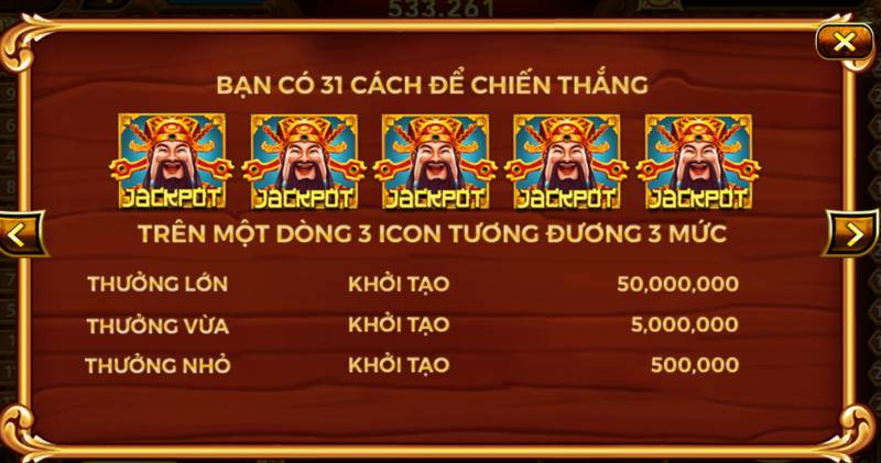Thần Tài – Game Nổ Hũ Đỉnh Cao Mang Lại Tài Lộc 3 Hệ Thống Jackpot Cực Lớn