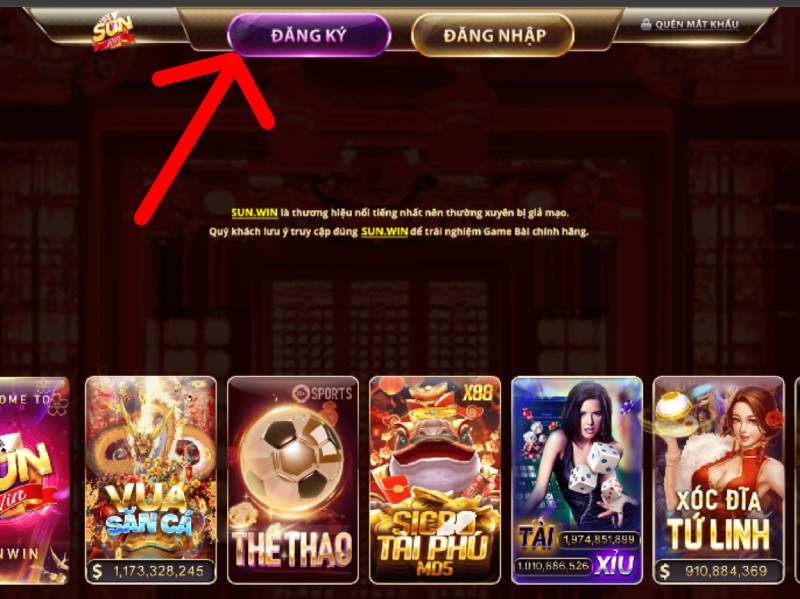 Hướng Dẫn Đăng Ký Sunwin – Tham Gia Ngay, Rinh Thưởng Cực Hấp Dẫn 3 Nhấn Vào Nút "Đăng Ký"